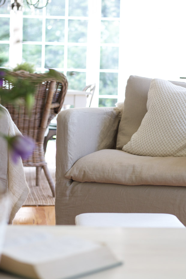 DIY Linen Chair Slipcover