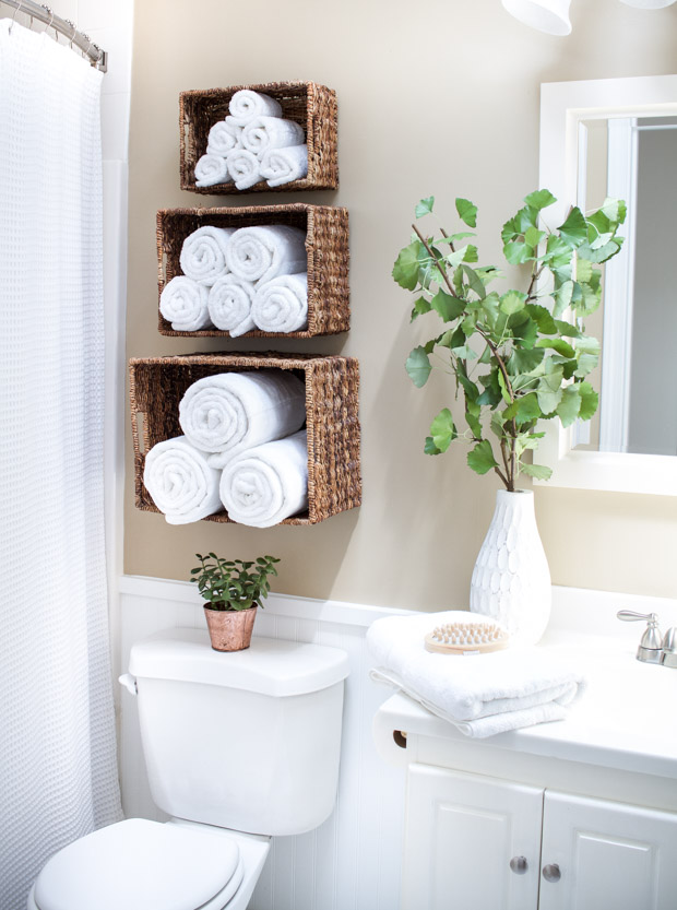 Simple Ways to Display and Store your Bathroom Towels - Boll and Branch -  zevy joy