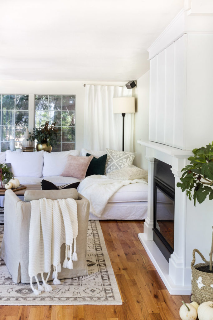 A Cozy and Inviting Family Room with Touches of Fall - zevy joy