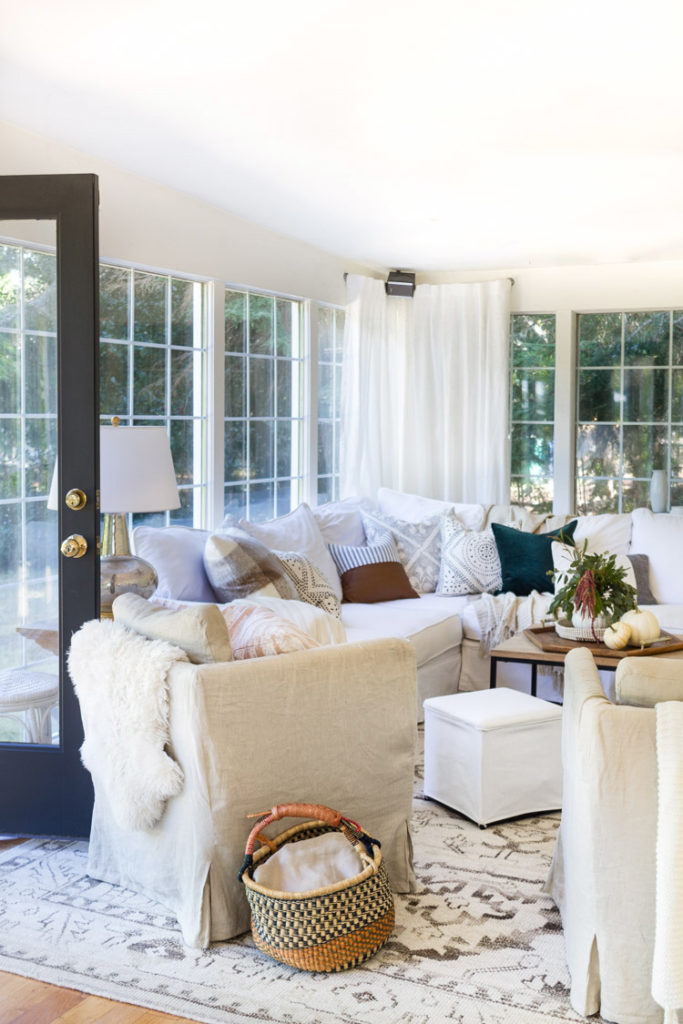 A Cozy and Inviting Family Room with Touches of Fall - zevy joy