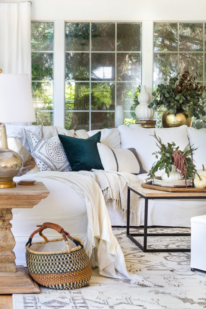 A Cozy and Inviting Family Room with Touches of Fall - zevy joy