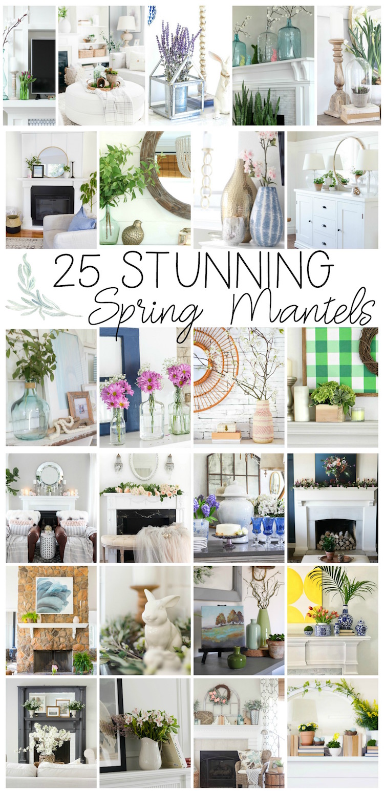 25 stunning spring mantels graphic.