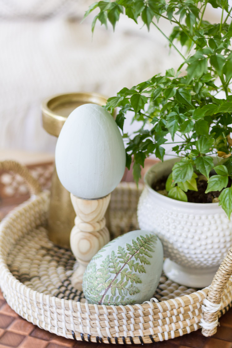 DIY Easter Pedestal and How to Decorate Your Coffee Table