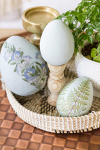 DIY Easter Pedestal and How to Decorate Your Coffee Table