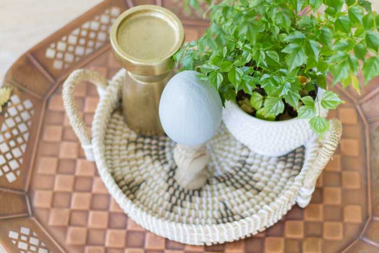 DIY Easter Pedestal and How to Decorate Your Coffee Table 