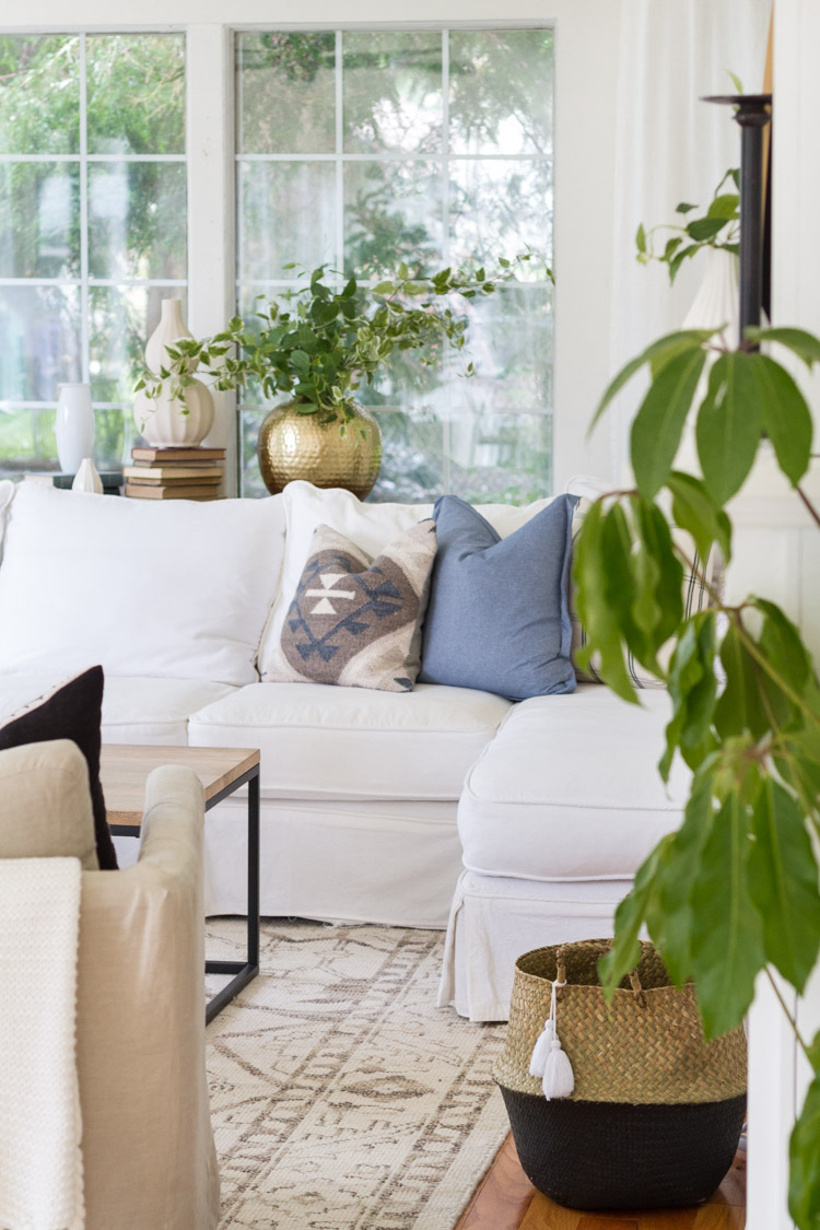 Spring in the Sunroom with Soft Blues - Seasonal Simplicity Home Tour