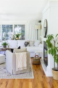 Neutral Summer Decor Inspiration in the Family Room