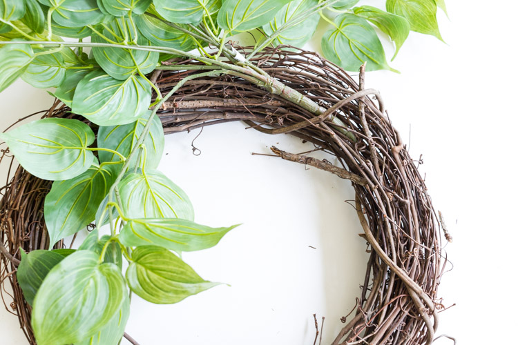 Simple Outdoor Wreath With Faux Greenery