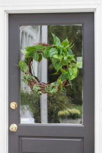 Simple Outdoor Wreath With Faux Greenery
