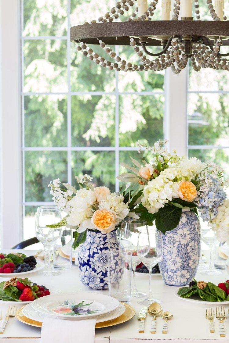 How To use color with Your neutral table decor including accent plates and vases