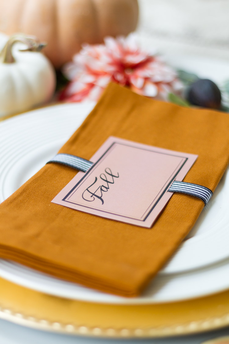 Fall Napkin Cards Free Printable