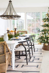 Classic Christmas Table Set for Brunch _