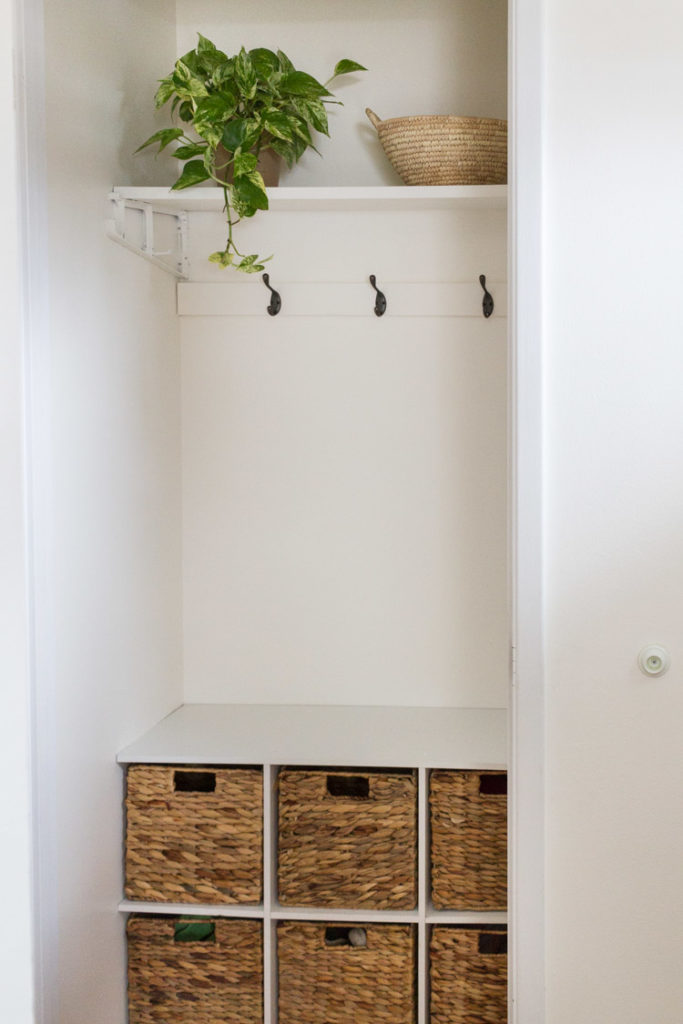 Hall Closet Made Into A Mini Mudroom 7