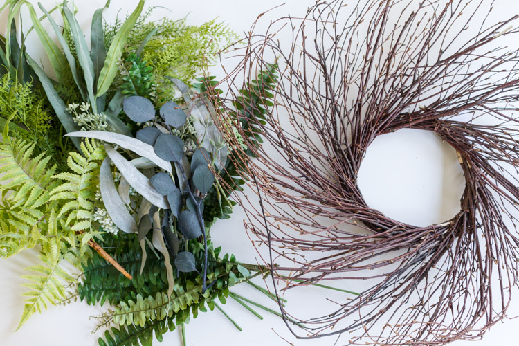 DIY Fern and Eucalyptus Wreath 2
