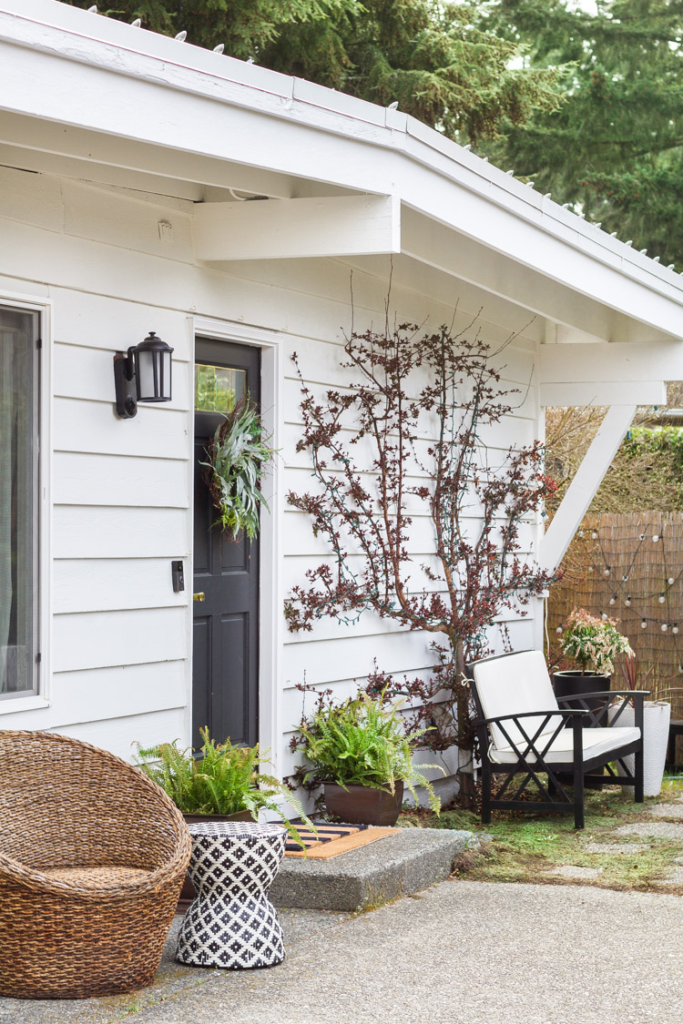 Our Spring Porch with Pops of Black and White