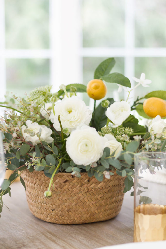 A mother's day tablescape with and lemons