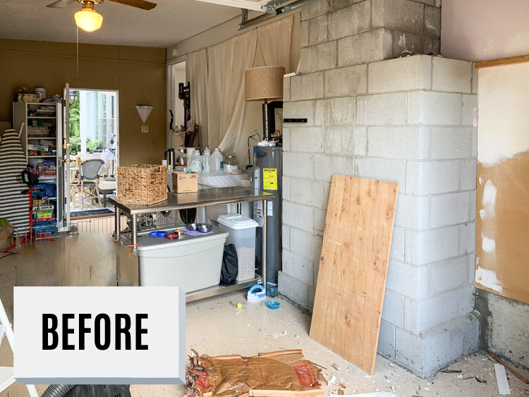 Garage Laundry Room Makeover Part 1, Garage To Bedroom Renovation