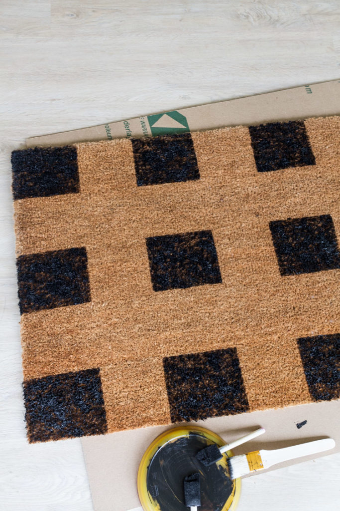 DIY Buffalo Check Doormat