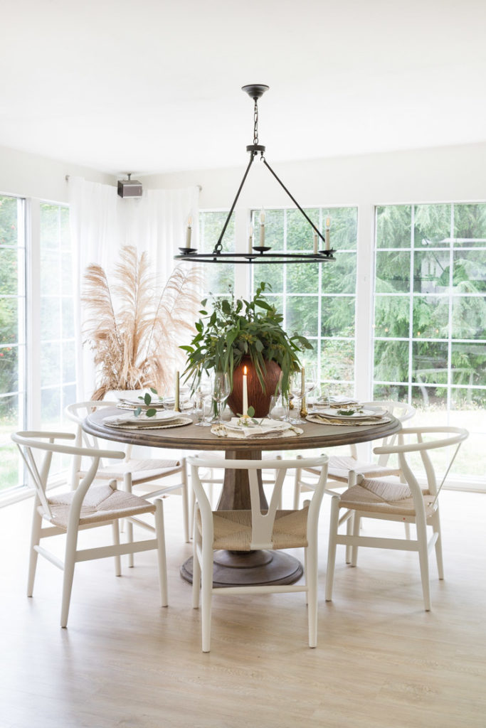 Neutral and Elegant Fall Dining Room