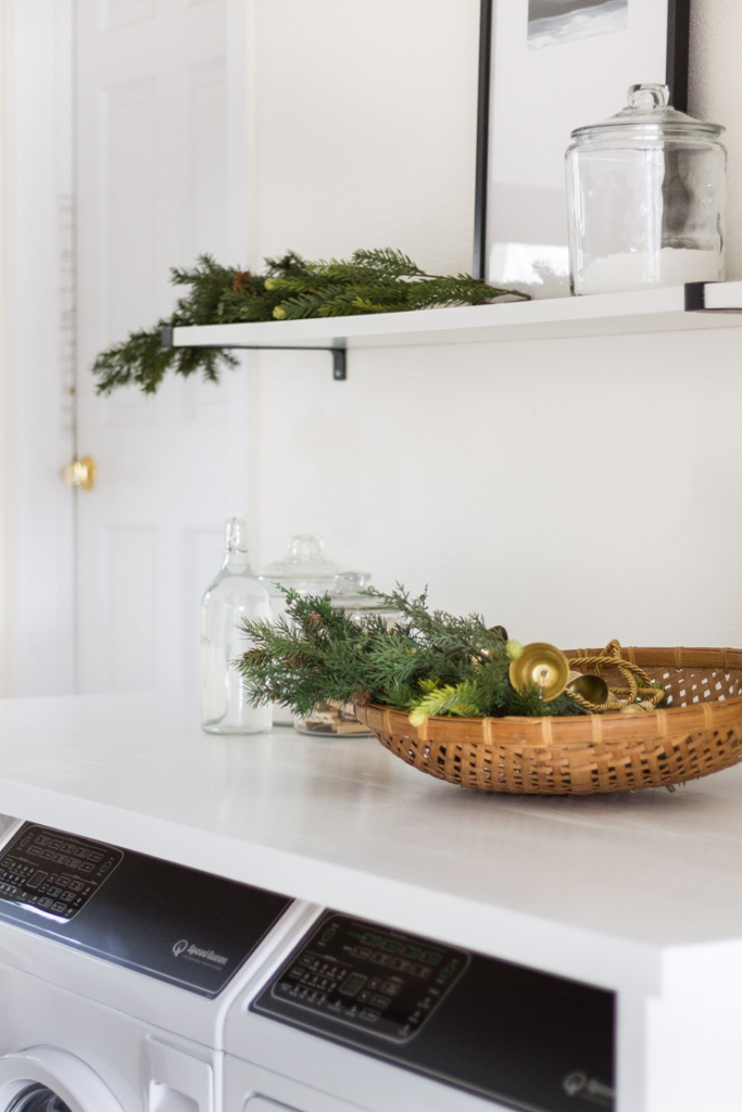 The Laundry Room Decorated For Christmas And A New Washer-Dryer