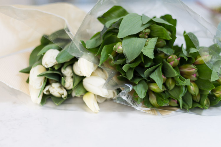 Simple Spring Tulip Floral Arrangement 