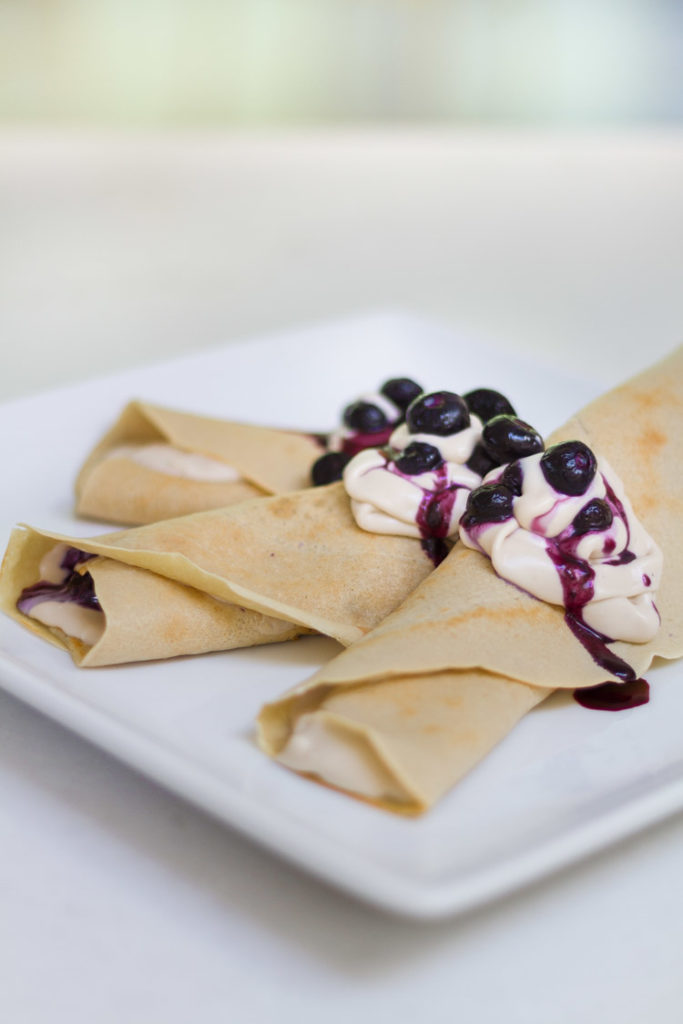 5 Ingredient Blueberry Crepes