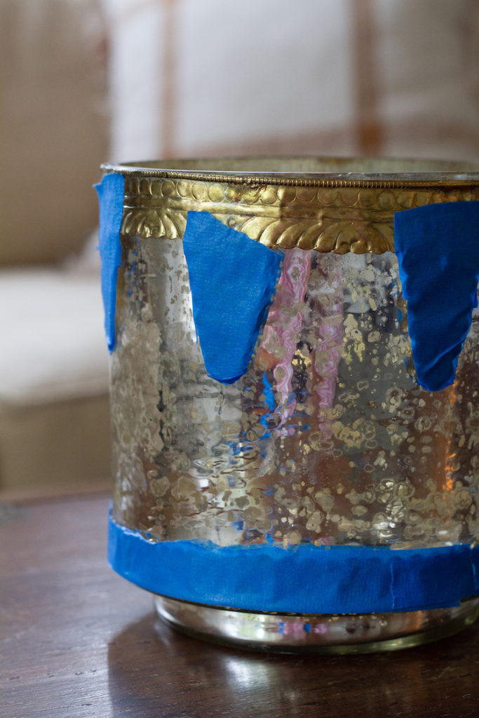 Upcycling a Glass Vase into a Pot with Spray Paint