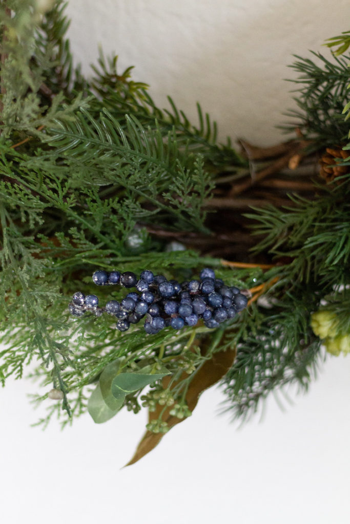 DIY Asymmetrical Christmas Wreath