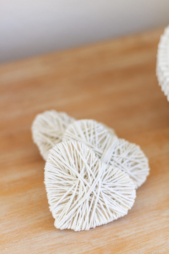 DIY Twine Wrapped Heart Filler