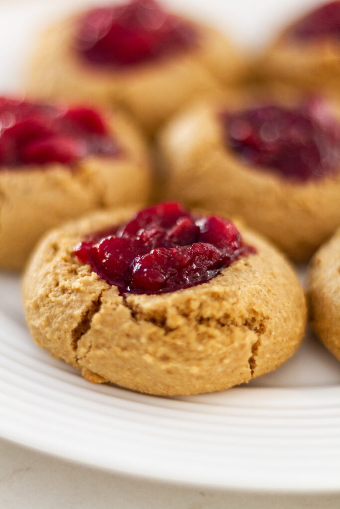 Gluten and Dairy Free Cranberry Thumbprint Cookies