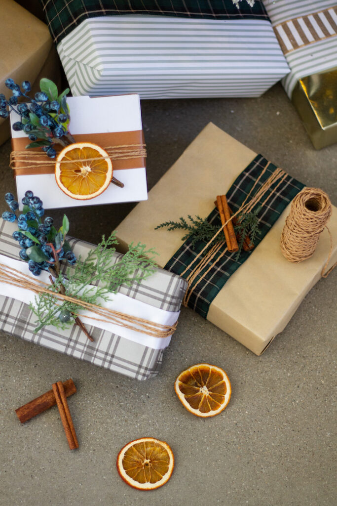 Gift Wrapping With Natural Elements