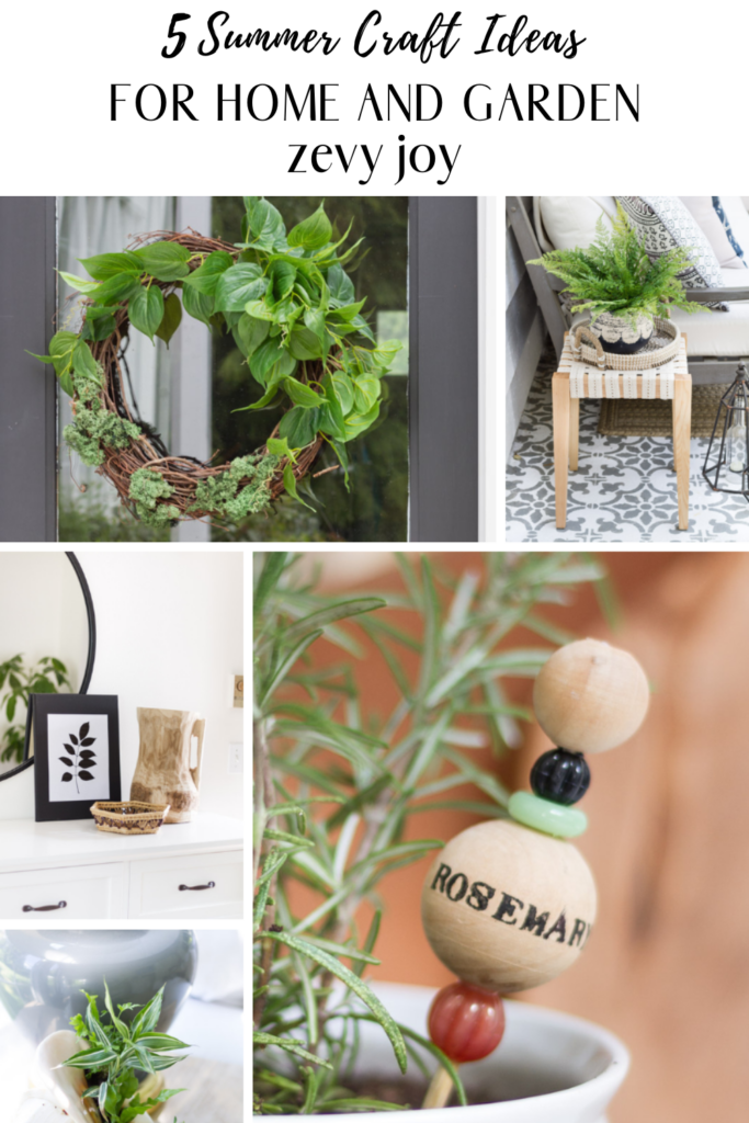 5 Summer Craft Ideas For Home And Garden • zevy joy